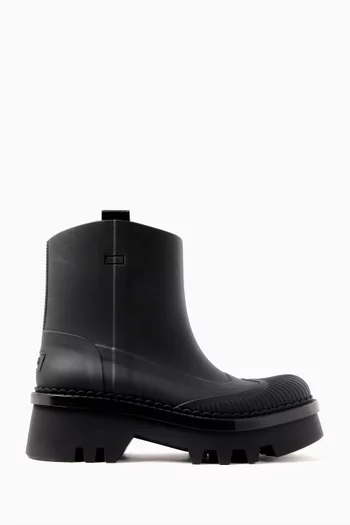 Rania Chunky Ankle Boots in Organic Rubber