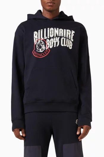 Moncler x Billionaire Boys Club Logo Hoodie in Loopback-jersey