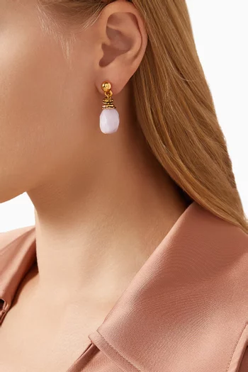 Lilac Earrings in Gold-plated Brass