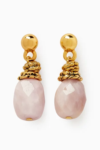 Lilac Earrings in Gold-plated Brass
