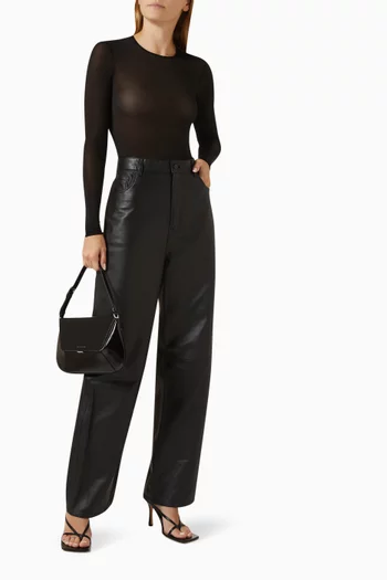 Denim Style Pants in Lambskin Leather