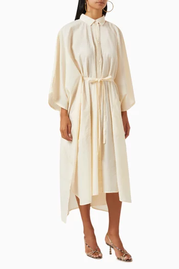 Episkopi Midi Shirt Dress in Organic Cotton-blend