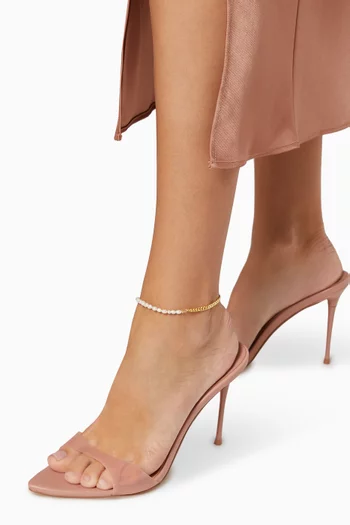 Terra Pearl Anklet in 18kt Gold-plated Silver