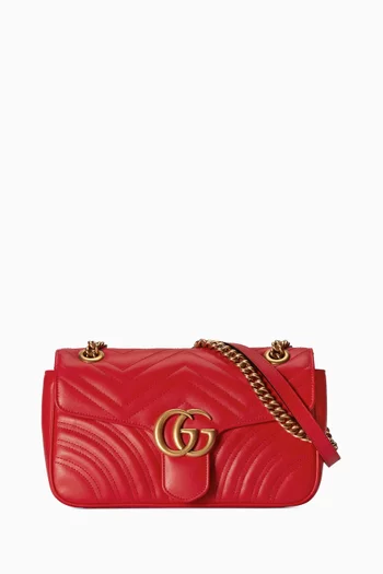 GG Marmont Small Shoulder Bag in Matelassé Leather
