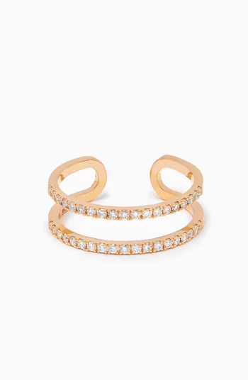 Diamond Knuckle Ring in 18kr Gold