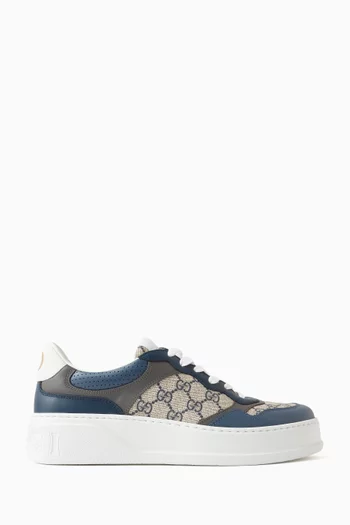 GG Supreme Low-top Sneakers in Canvas & Leather