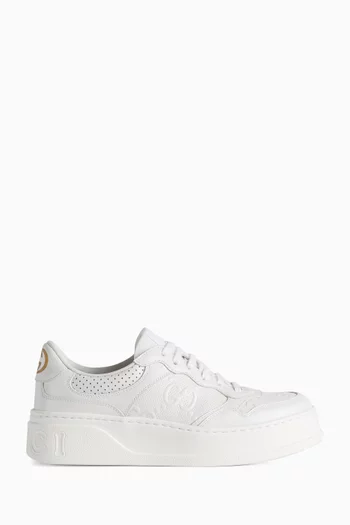 GG Embossed Sneakers in Leather