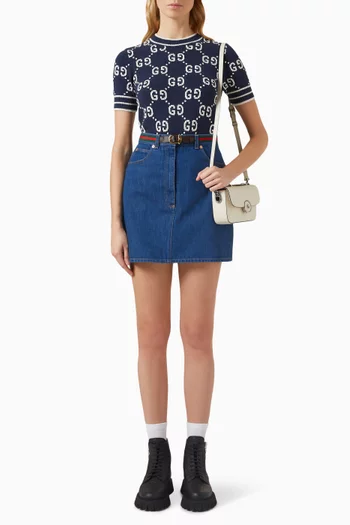 GG Top in Cotton-jacquard