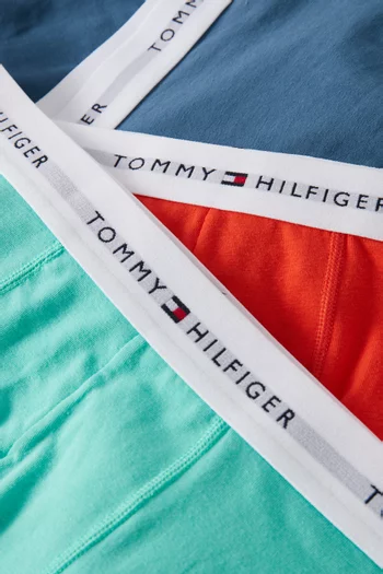 Logo Waistband Boxer Briefs in Cotton, Pack of 3