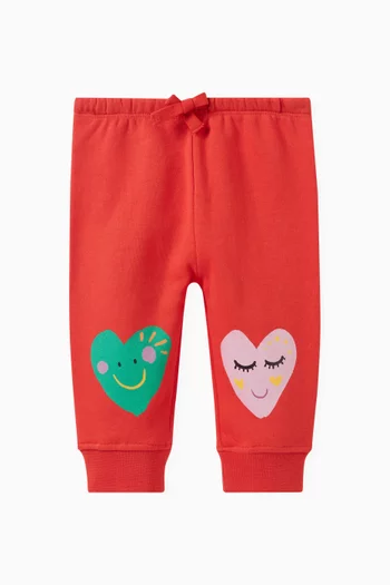 Graphic Heart Joggers in Organic Cotton