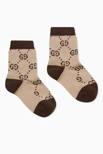 Logo Print Socks in Cotton