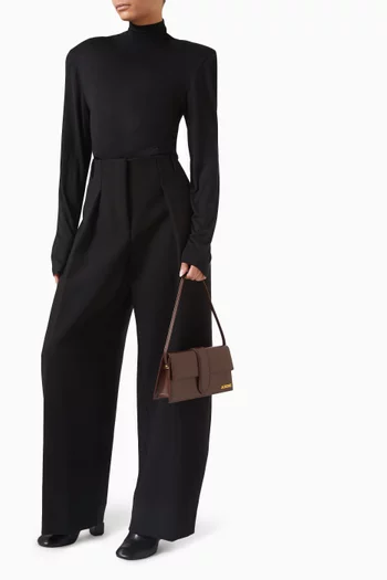 حقيبة كتف لو بامبينو طويلة متوسطة جلد لامع