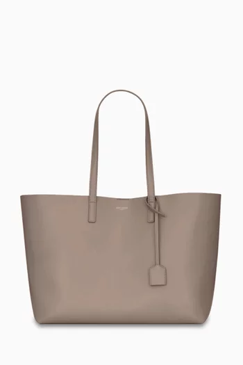 Medium East West Tote Bag in Smooth Leather