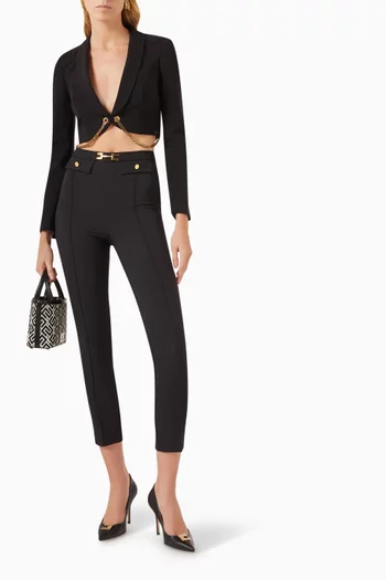 Chain Cropped Jacket in Nylon