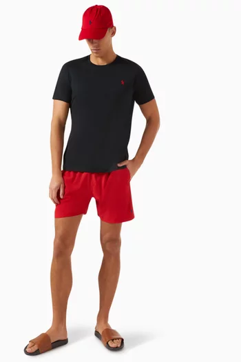 Logo Embroidered Swim Shorts