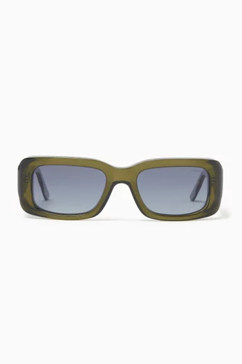 Wes Rectangular Sunglasses in Eco Acetate