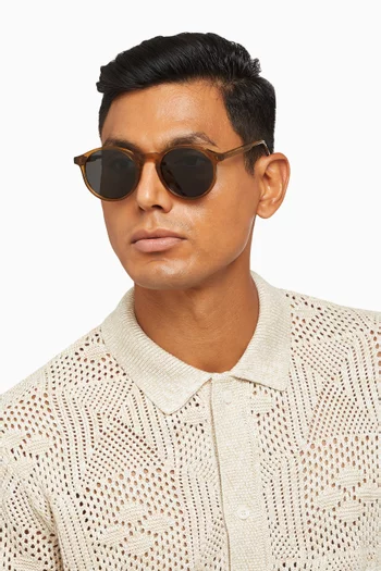 Archie Grand Round Sunglasses in Eco Acetate