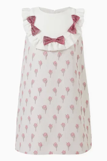 Floral Bow Dress in Polyester