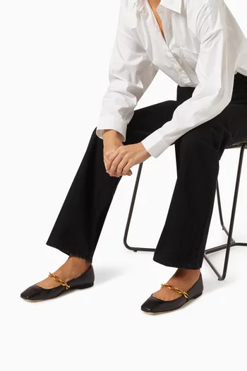 Diamond Tilda Flats in Leather