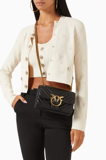 Mini Love Icon Crossbody Bag in Quilted Leather