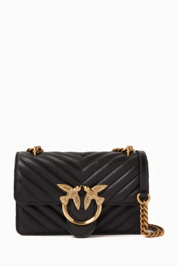 Mini Love Icon Crossbody Bag in Quilted Leather