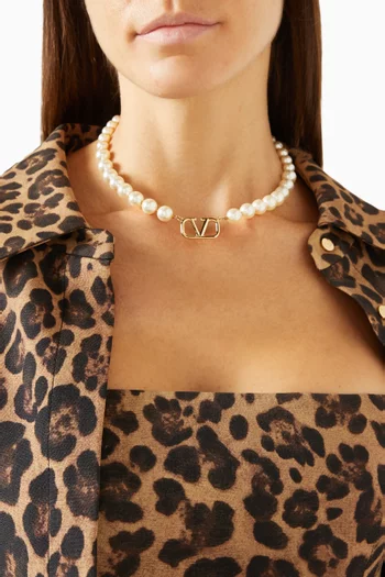 Valentino Garavani VLogo Signature Pearl Necklace