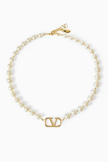 Valentino Garavani VLogo Signature Pearl Necklace
