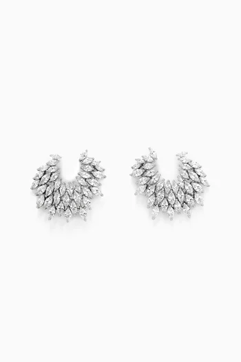 Euphoria Curved Earrings in Sterling Silver