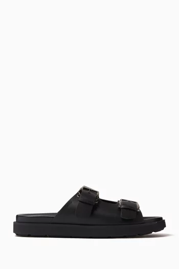 Febo Double Strap Sandals in Leather