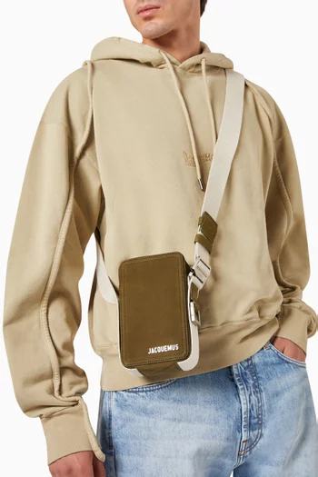 Le Cuerda Vertical Crossbody Bag in Calf Leather