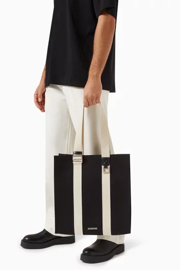 Le Cabas Cuerda Tote Bag in Canvas & Leather