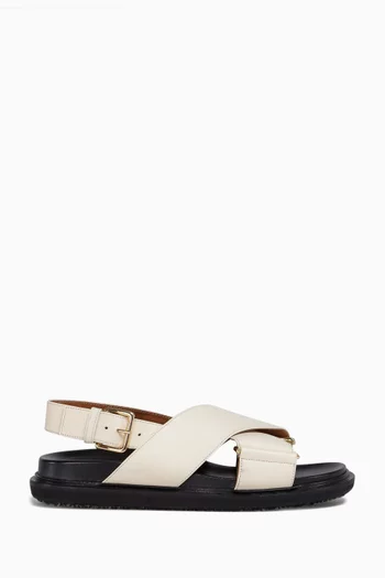 Fussbett Criss-cross Sandals in Leather