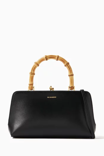 Goji Bamboo Mini Handbag in Leather