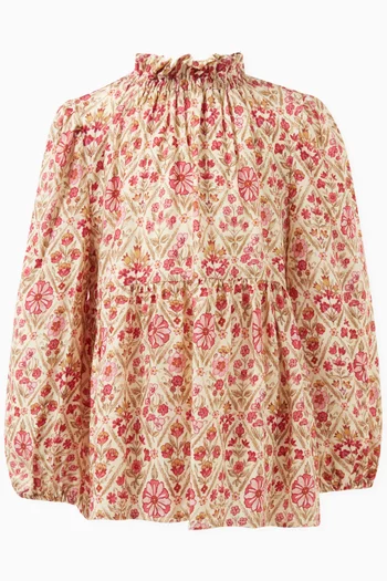 Floral-print Dress in Viscose