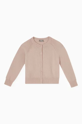 Cardigan in Wool & Lurex-blend Knit