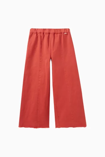 Wide-leg Trousers in Cotton