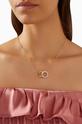 قلادة دكسترا بدلاية مرصعة بالكريستال معدن مطلي بالذهب