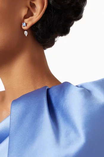 أقراط جاكيت ميسميرا دائرية معدن مطلي بالروديوم