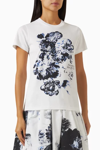 Floral-print T-shirt in Cotton-jersey