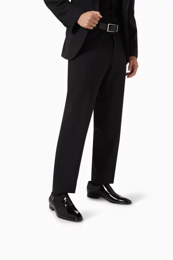 Evening Oxford Shoes in Patent Calfskin Leather