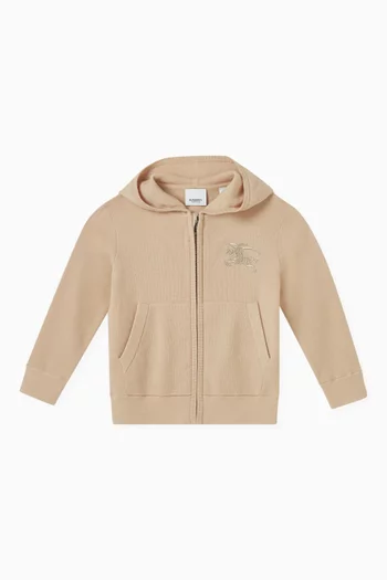 Logo-embroidered Hoodie in Cashmere