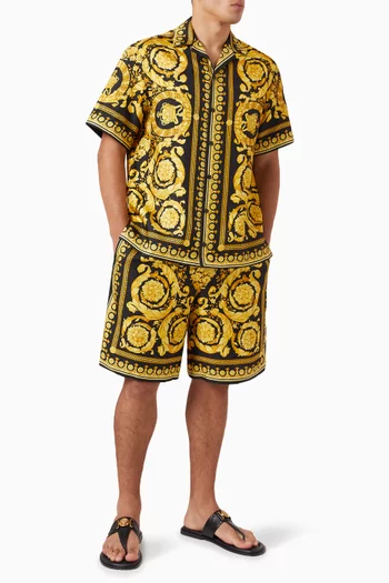 قميص بنقشة باروكيه حرير