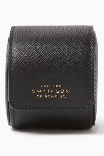 Panama Single Watch Roll in Cross-grain Leather