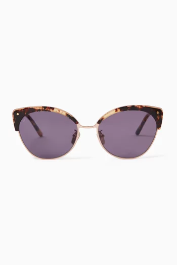 Dolce Cat-eye Sunglasses in Acetate & Metal
