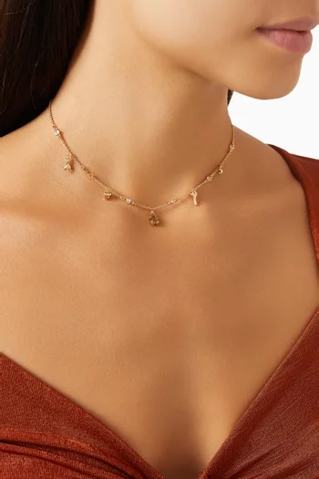 قلادة بالحلي الميني المميزة للماركة معدن