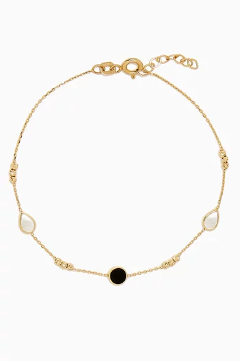 Inaya Mother of Pearl Bracelet in 18kt Yellow Gold