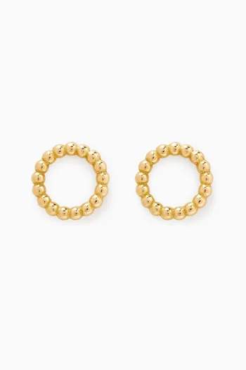 Galeria Perla Bead Small Stud Earrings in 18k Yellow Gold