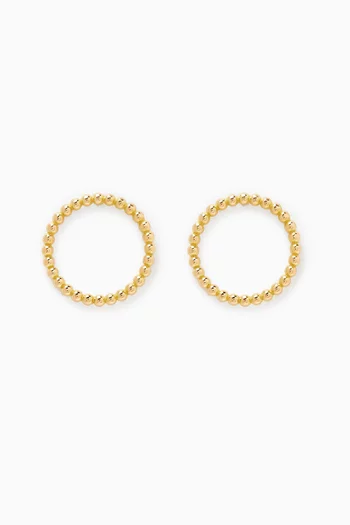 Galeria Perla Bead Medium Stud Earrings in 18k Yellow Gold