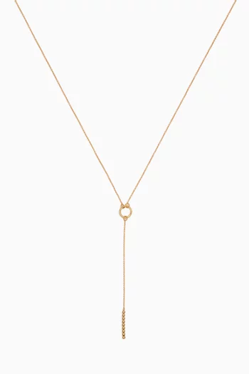 Galeria Perla Bead Long Lariat Necklace in 18k Yellow Gold
