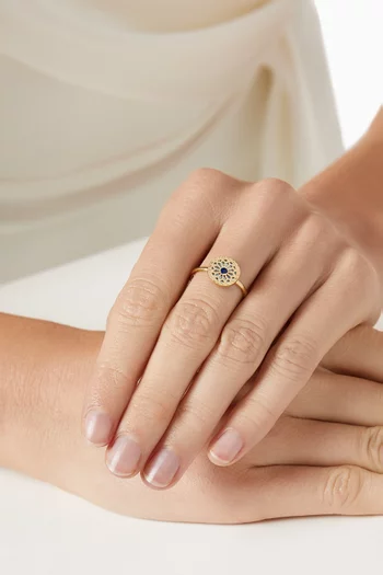 Amelia Athens Mother of Pearl Ring in 18kt Yellow Gold